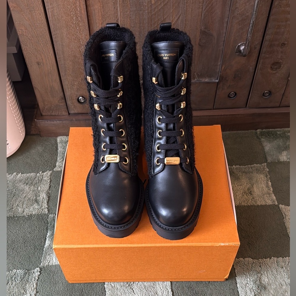 Louis Vuitton Shearling Fur Territory Ranger Boots
